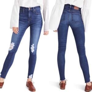 Madewell 9" High-Rise Destructed Skinny Jeans